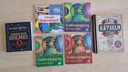 6x Rätsel Gehirnjogging Gedächtnisspiele Bücher - Ferienzeit