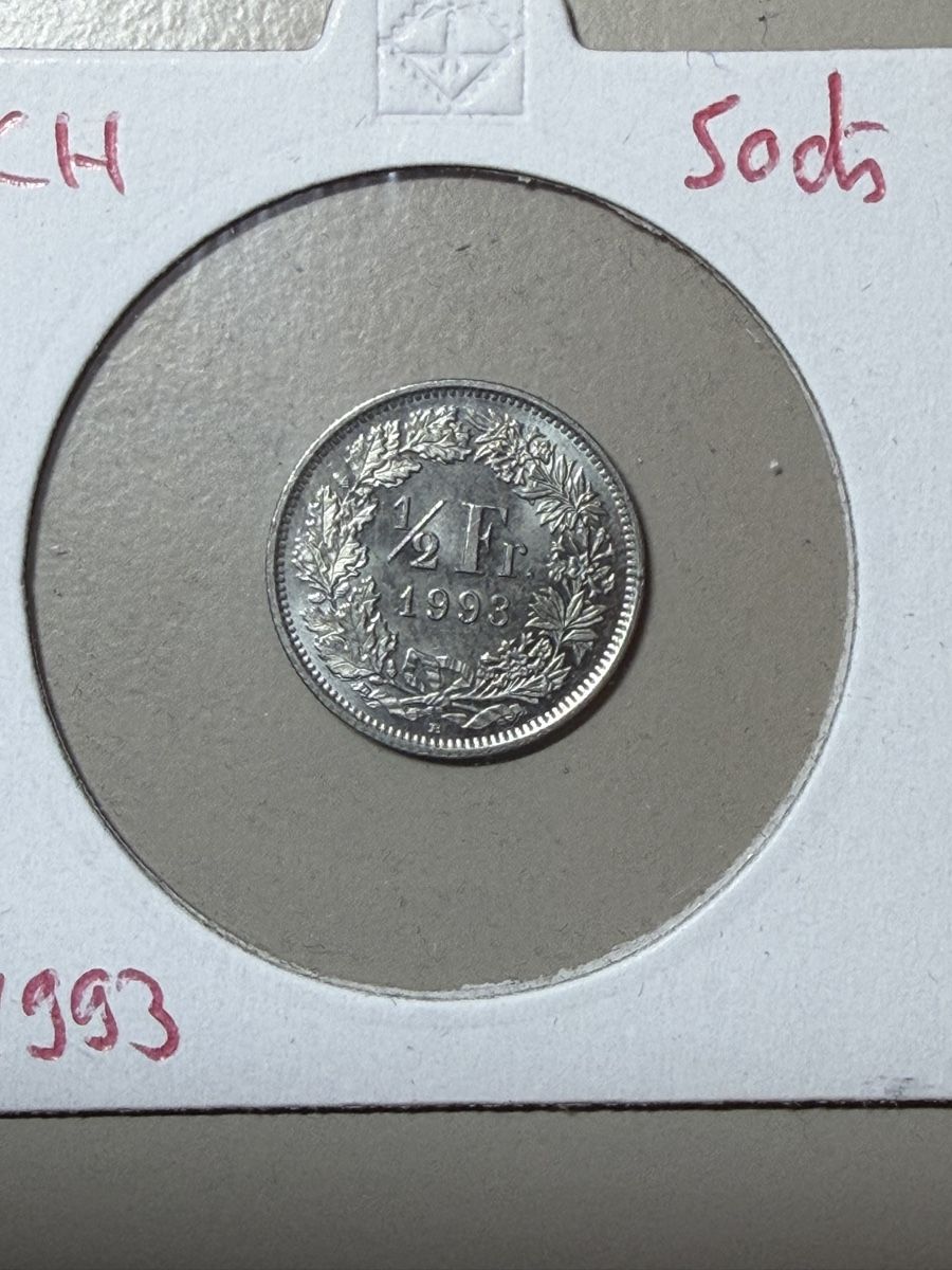 Tutti le monete: Suisse - 50 centimes - 1993 - UNC  – Nuovo (secondo la descrizione) da Payerne venduto da Mike1682