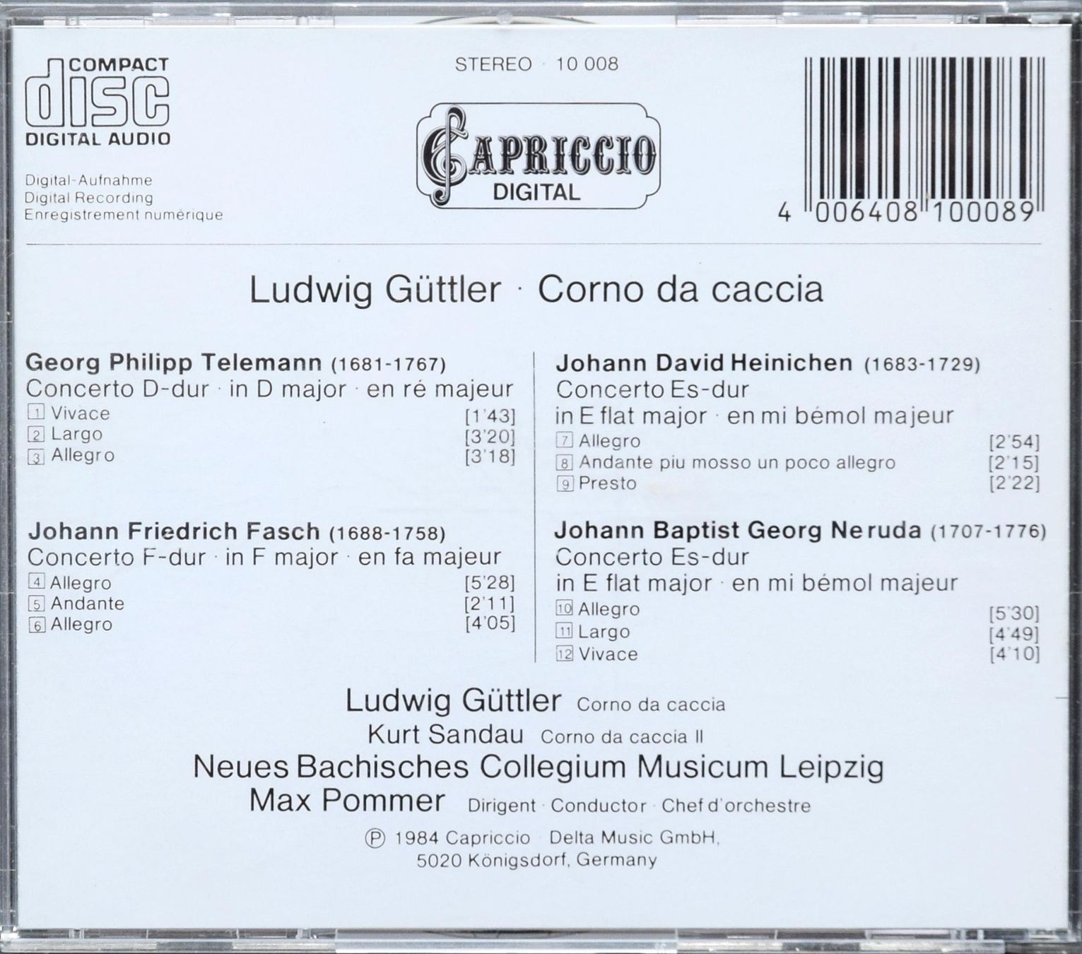 CD: Ludwig Güttler - Corno da caccia - CD – Usato da Niederhelfenschwil venduto da Rol9527 1