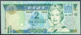 Fiji 2 Dollar 2002 P-104a UNC