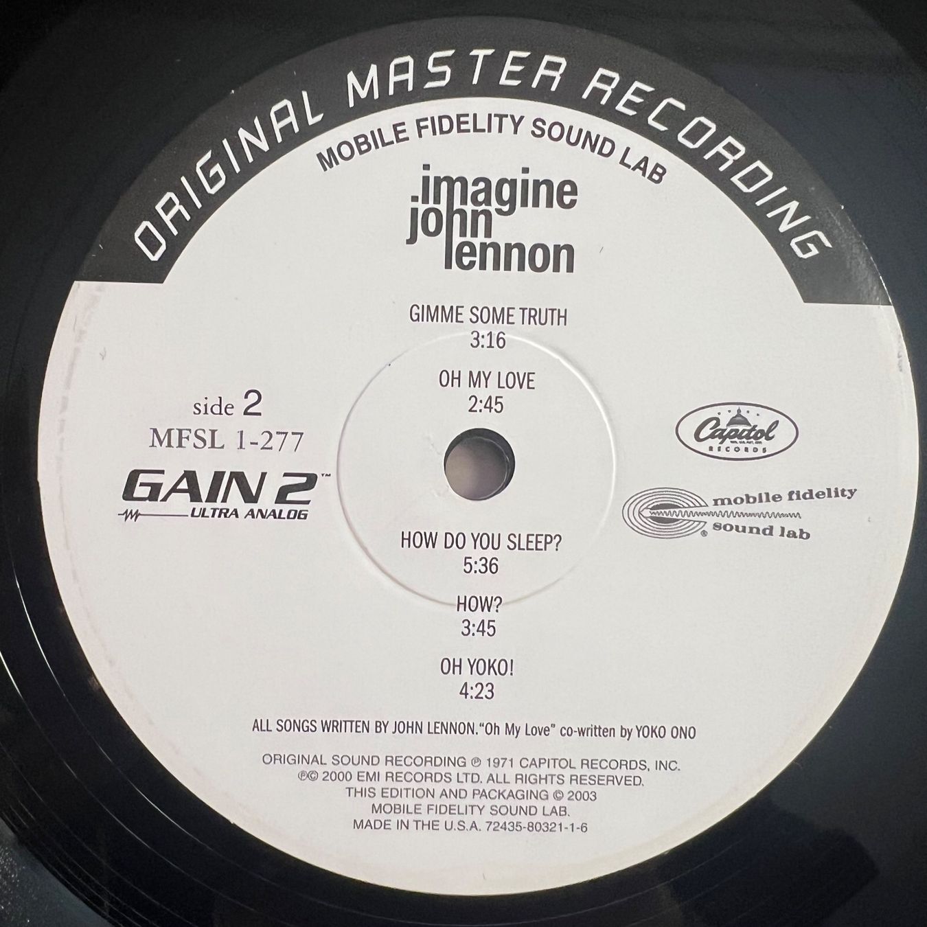Dischi in vinile: John Lennon - Imagine / Audiophile MFSL 2003 - TOP – Usato da Gais venduto da soundcave57 6
