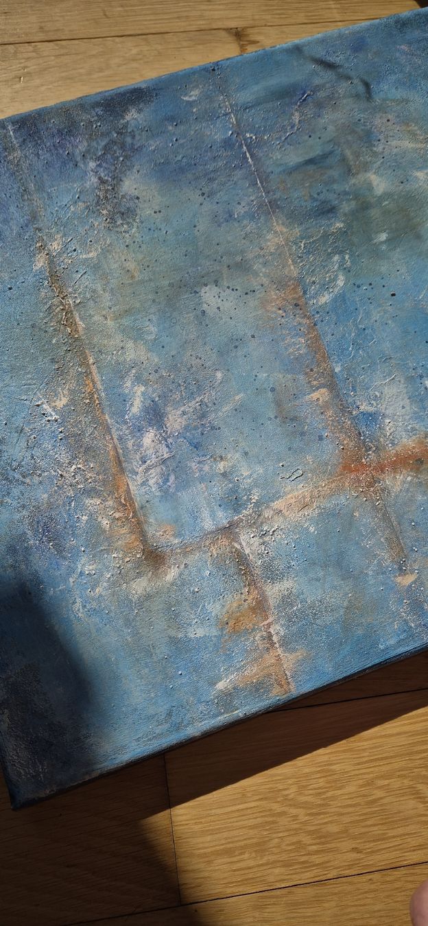 Tableaux: Abstraktes Acrylbild "Blaue Tiefe" – Neuf avec emballage d'origine à Ittigen par ann_6qvq 3