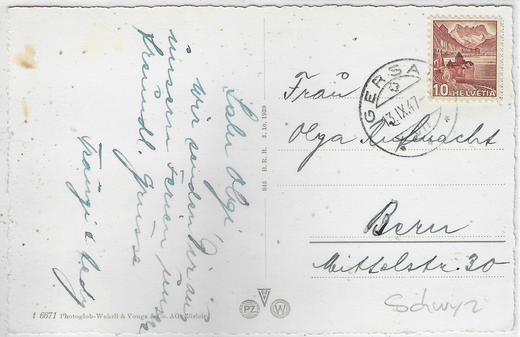 Cartoline postali: Gersau - Autofähre Tellsprung – Usato da Ettingen venduto da Kartenplanet 1
