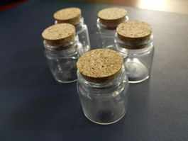 24x Glasflasche 50ml Korkverschluss - Petite bouteille verre