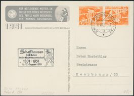 1951 - Pro Patria - Bundesfeierkarte - Automobilpostbüro