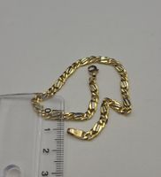 Massiv 18 Karat 750 Gelb/Weiss Gold Armband