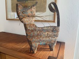 🐈‍⬛  Flessati "Neugierige Katze" Original Unikat 🐈‍⬛