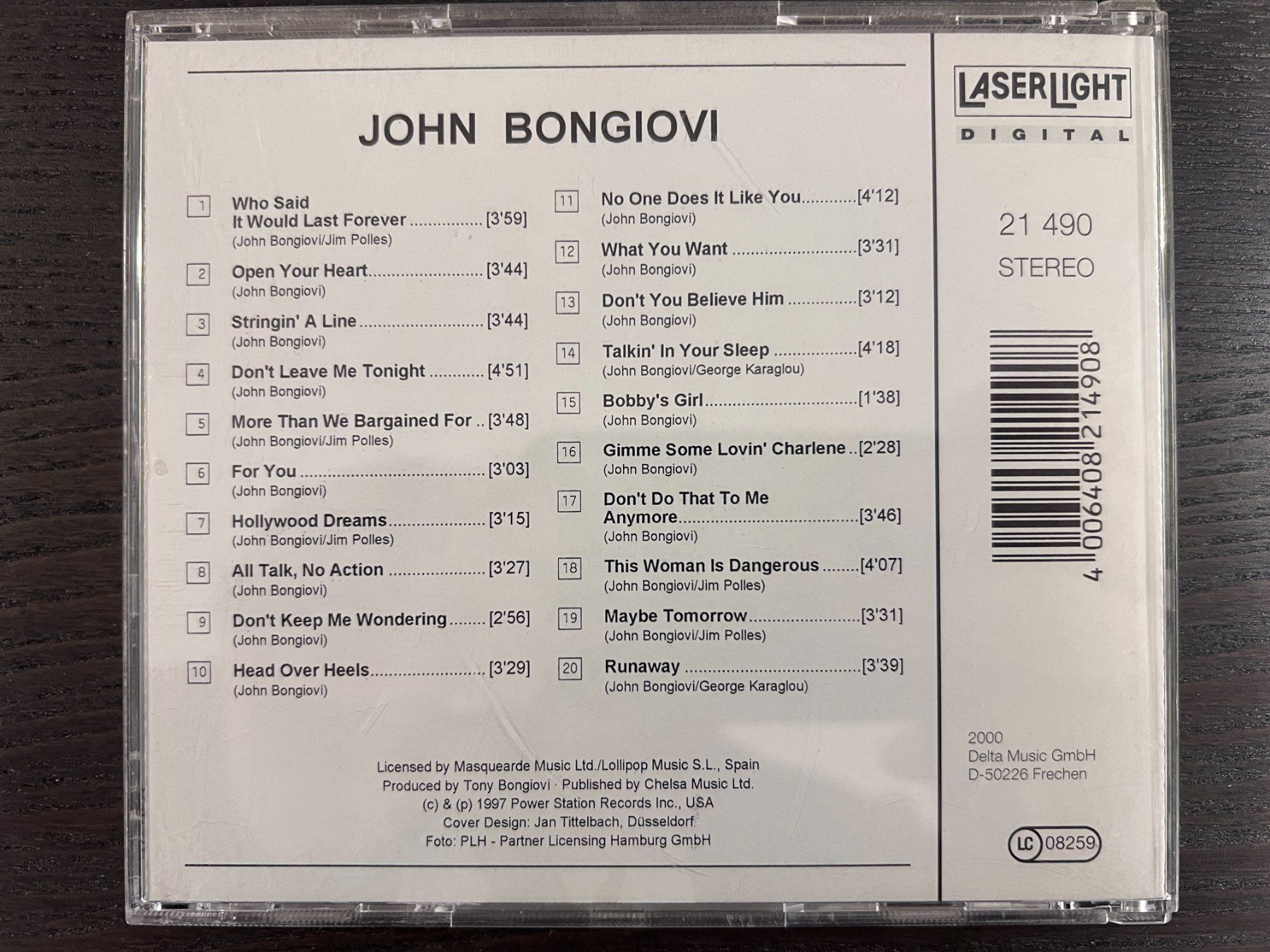 CDs: John Bongiovi – Gebraucht aus Zürich von MusikFreunde 1