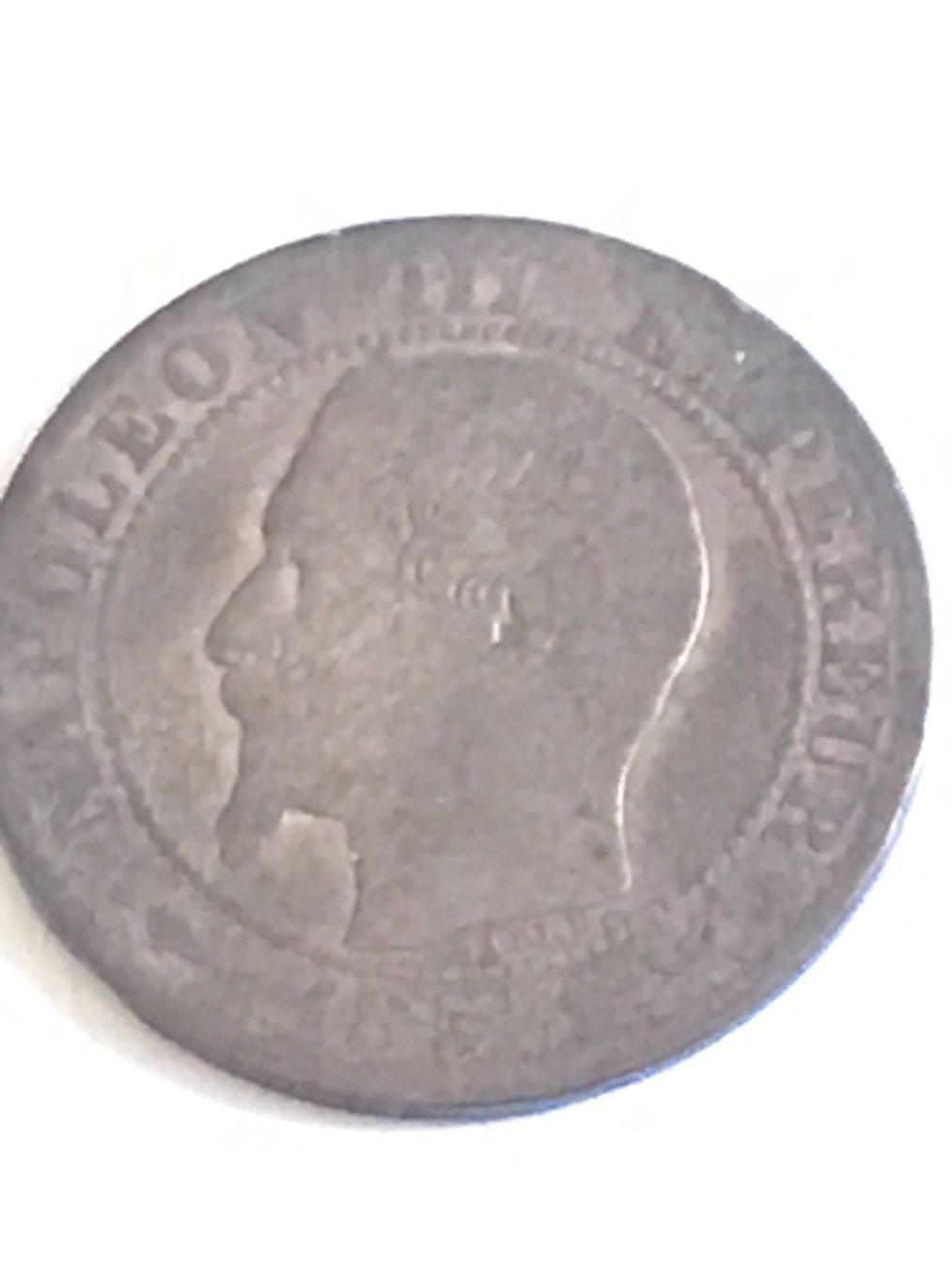 Alle Münzen: France 1853 W Centime Eagle animal – Gebraucht aus Baden von swiss-alps