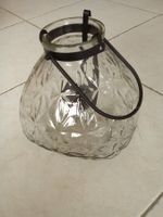 2 lanternes en verre pour bougie, à poser/suspendre, neuves