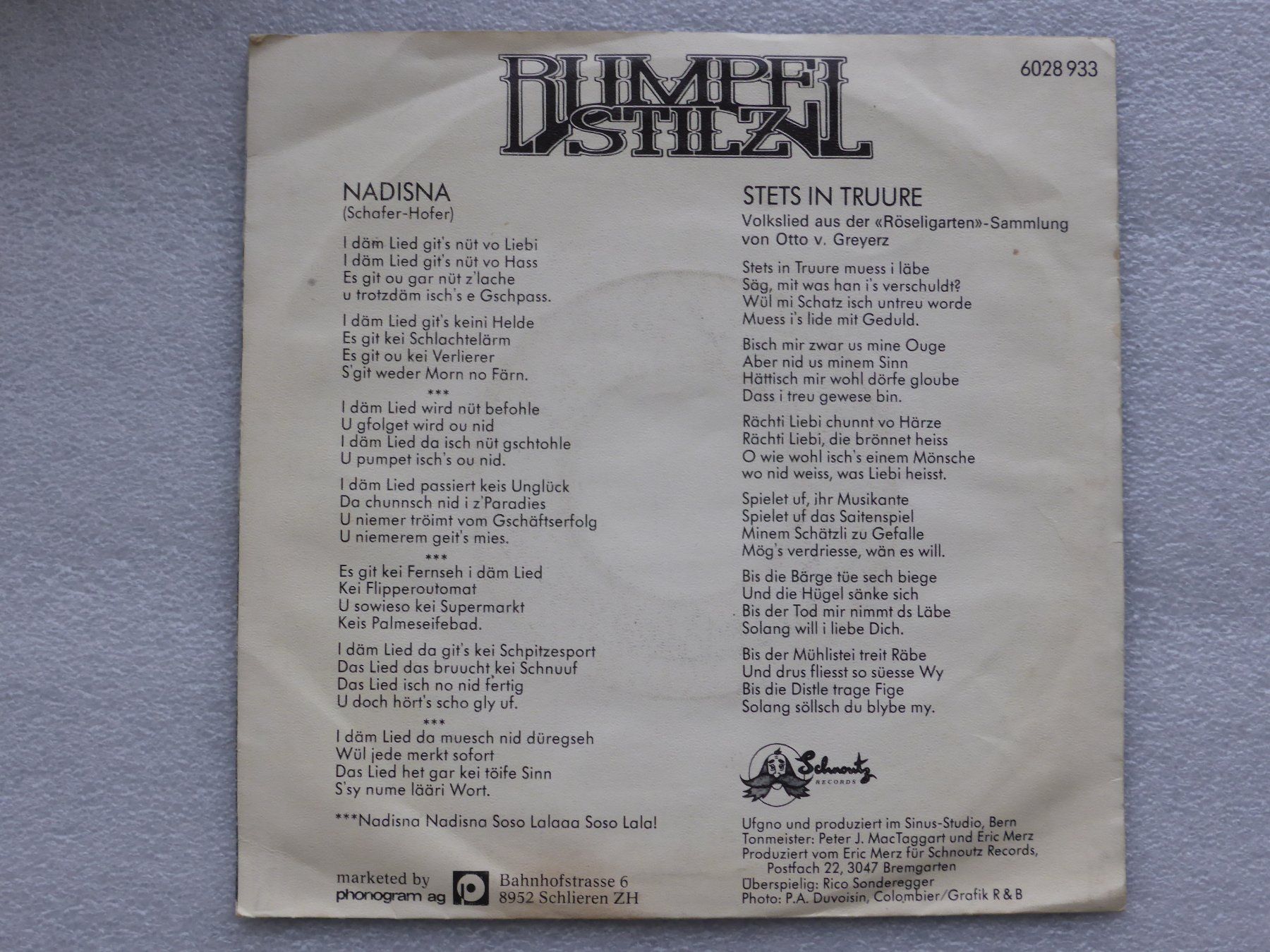 Vinyles: Vinyl Single   RUMPELSTILZ – D'occasion à Küssnacht am Rigi par Mondkinder 3