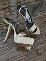 Goldene TULIPANO High Heels Gr. 37, Plateausandalen