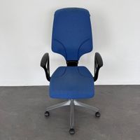 Giroflex G64 Bürodrehstuhl mit Armlehnen - Blau gemustert