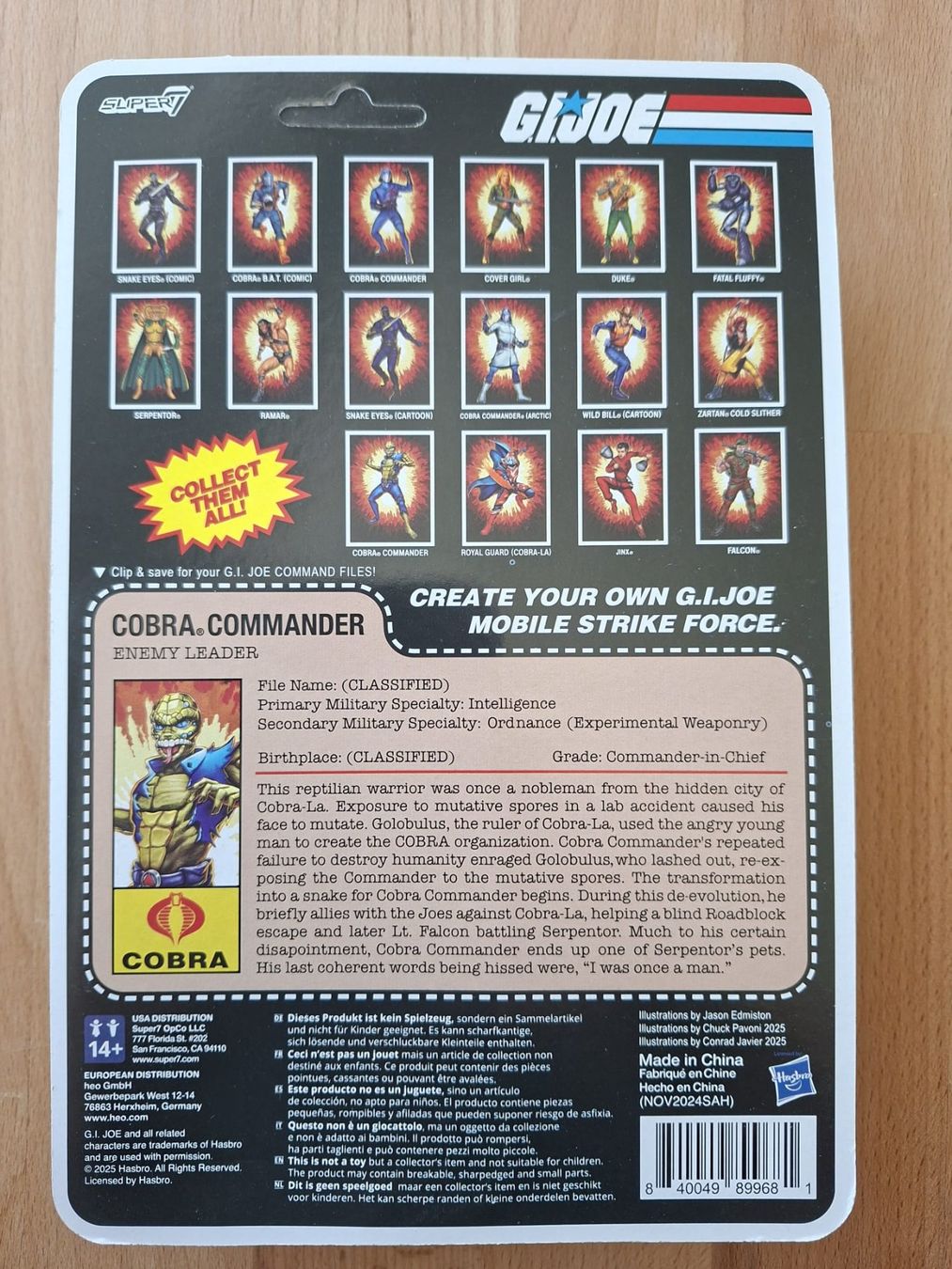 Hasbro Giocattoli: G.I. Joe "Cobra Commander" Super7 ReAction+ (O-Ring) – Nuovo (secondo la descrizione) da Iragna venduto da vicdeolive_0 1