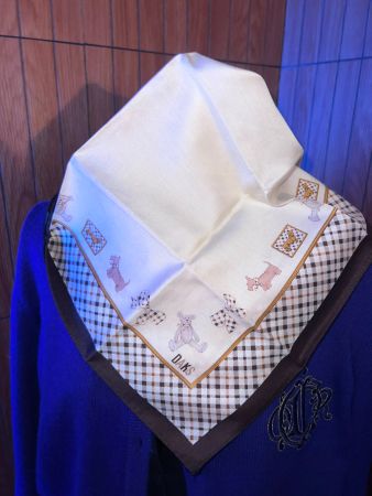 DAKS Vintage Tuch – 50 x 50 cm, Baumwolle NEU