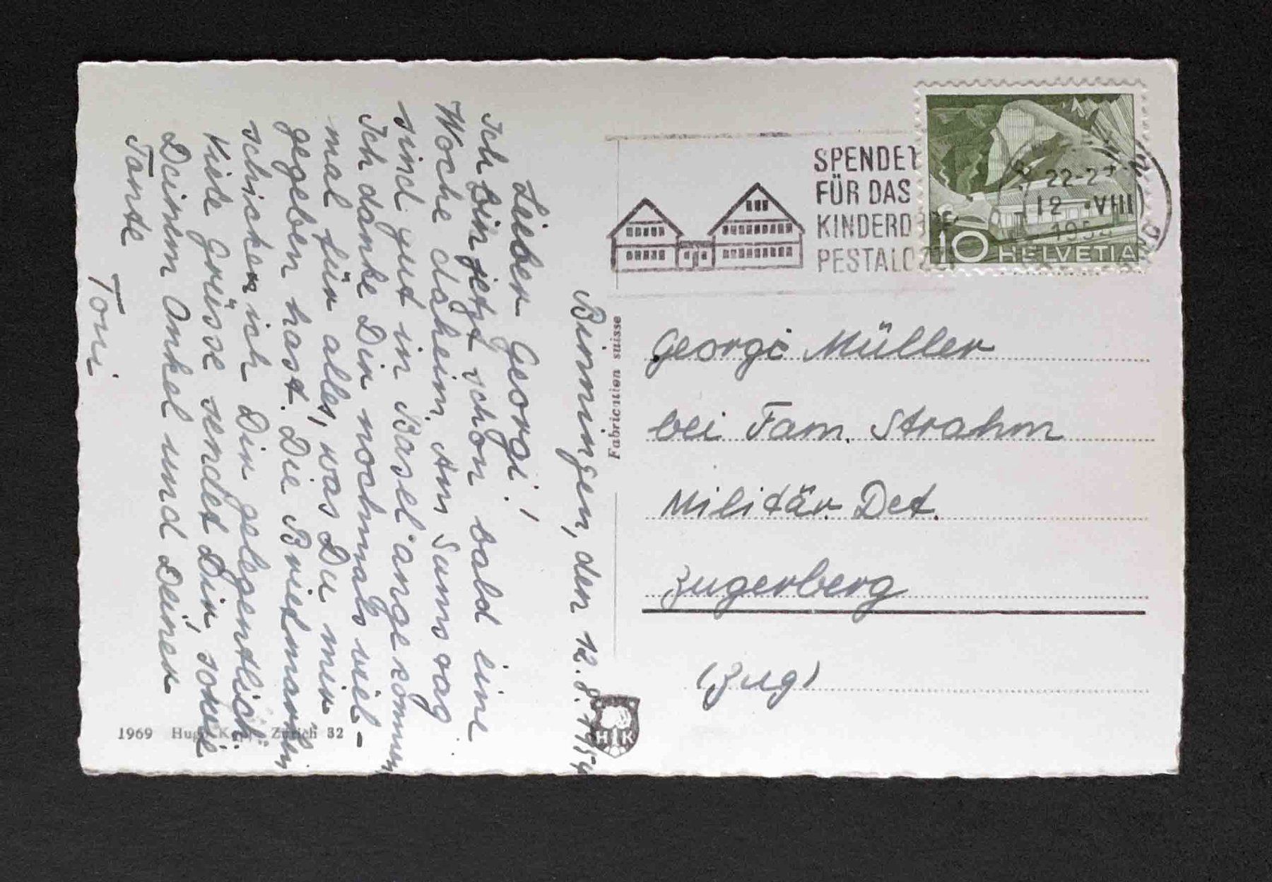 Cartoline postali: AK Binningen Schloss – Usato da Goldau venduto da artelier1 1