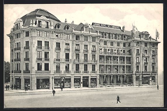 Cartoline postali: AK Basel, Grand Hotel de l'Univers – Usato da Berlin venduto da bartko-reher