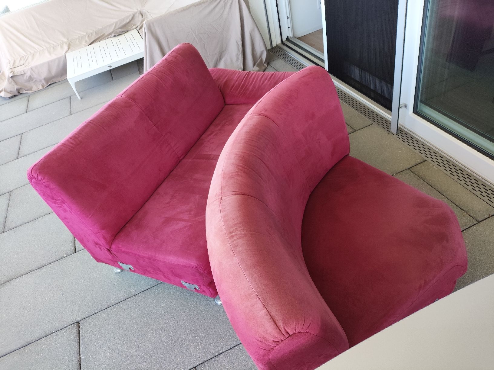 Sofas: Sofa Ecksofa Veloursleder  – D'occasion à Dozwil par mistersuko 3