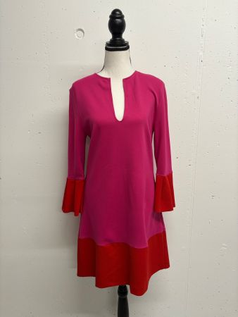 Ana Alcazar Kleid mit Trompetenärmel Gr. 36 pink Viskose