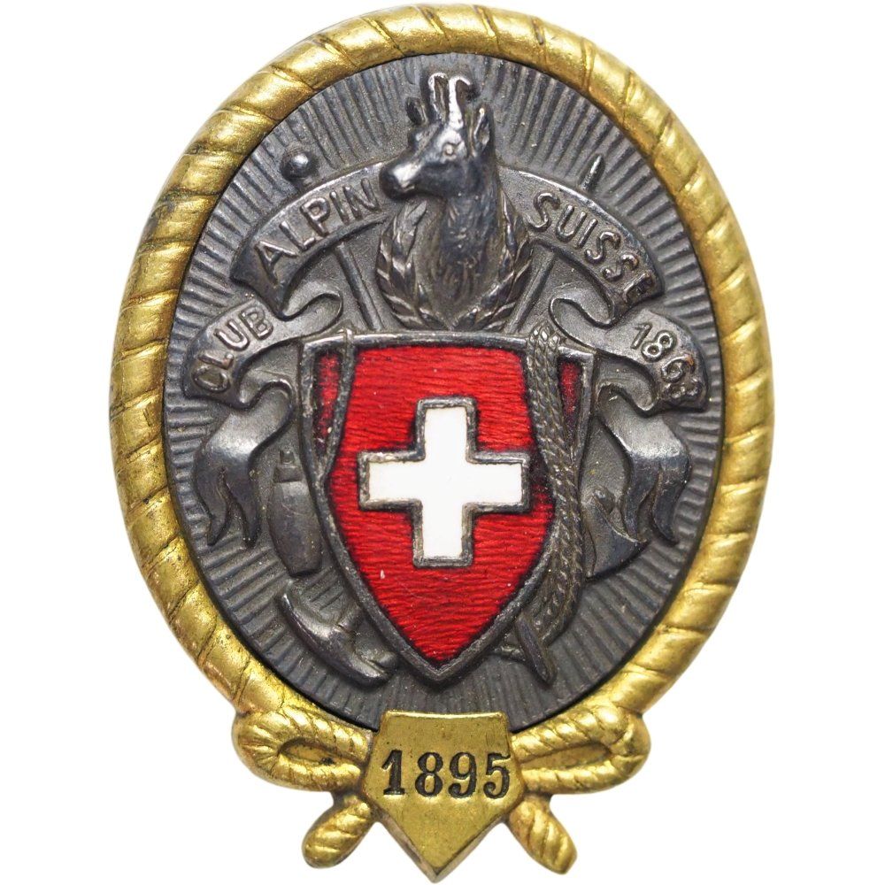 Medaglie: Abzeichen, Schweizerischer Alpenclub, SAC 1895 – Usato da Liestal venduto da fibonaccis