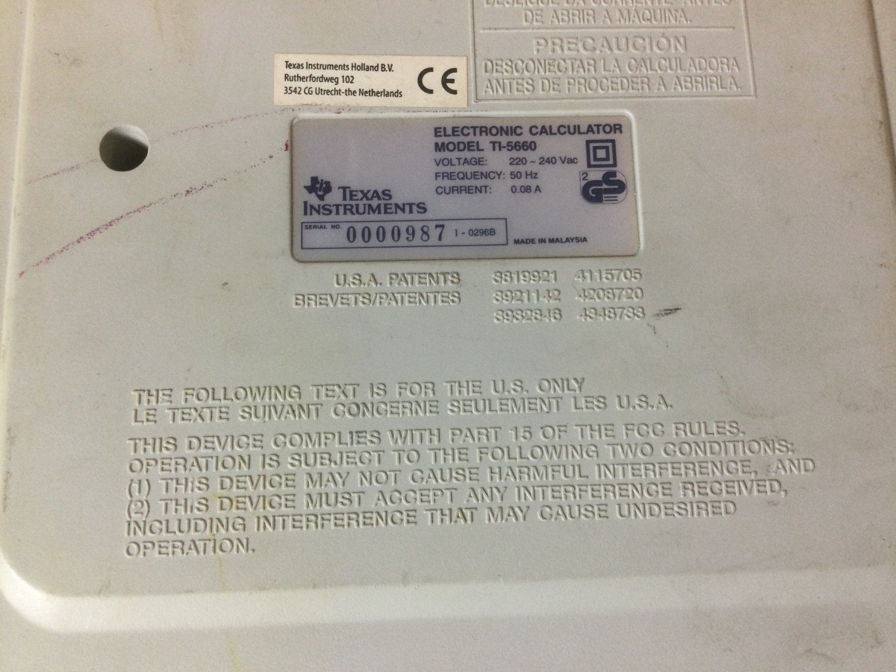 Texas Instruments Calcolatrici tascabili: Gebrauchter Texas Instruments TI-5660 Tischrechner – Usato da Wangen SZ venduto da kuriosum12 5