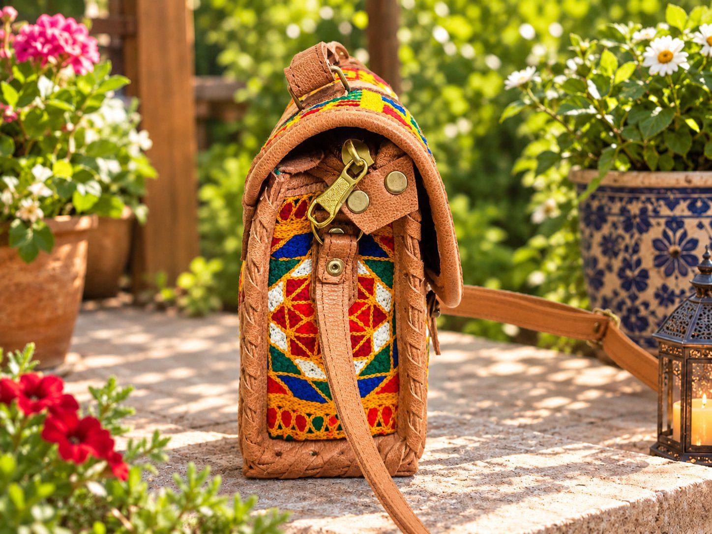 Borse da donna: Ledertasche mit Stoffeinsatz klein neuwertig – Nuovo e nell'imballaggio originale da Uitikon Waldegg venduto da Yasin 2