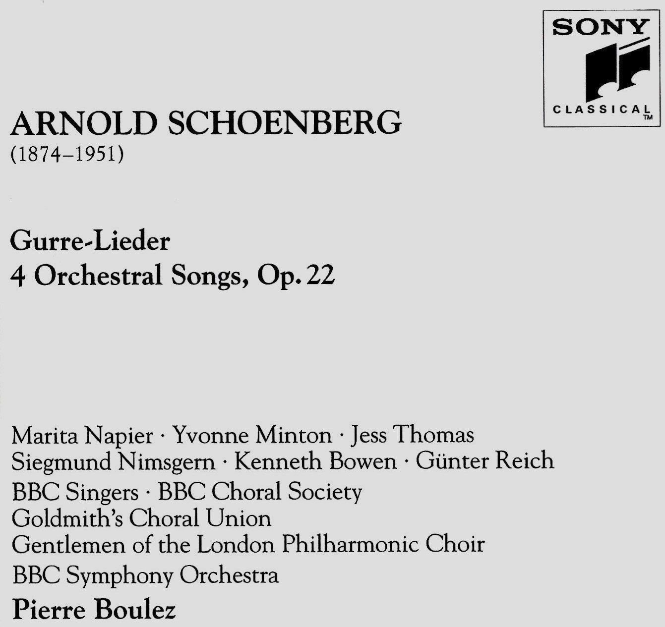 CD: Boulez SCHOENBERG GURRE LIEDER BBC Symphony Orchestra 2CDBox – Usato da Kandergrund venduto da Sososo 4