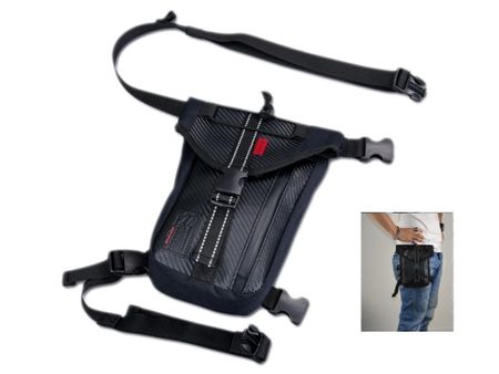 MOTORRAD BEINTASCHE - BIKER TASCHE SCHWARZ -TÖFF BEIN TASCHE