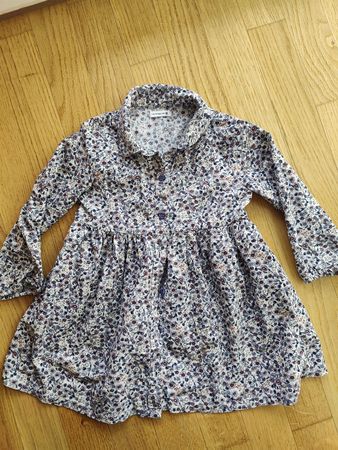 Kleid aus Cord mit Blumen Lulu castagnette