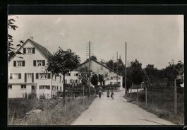 Foto-AK Herisau, Kinder auf einer Strass