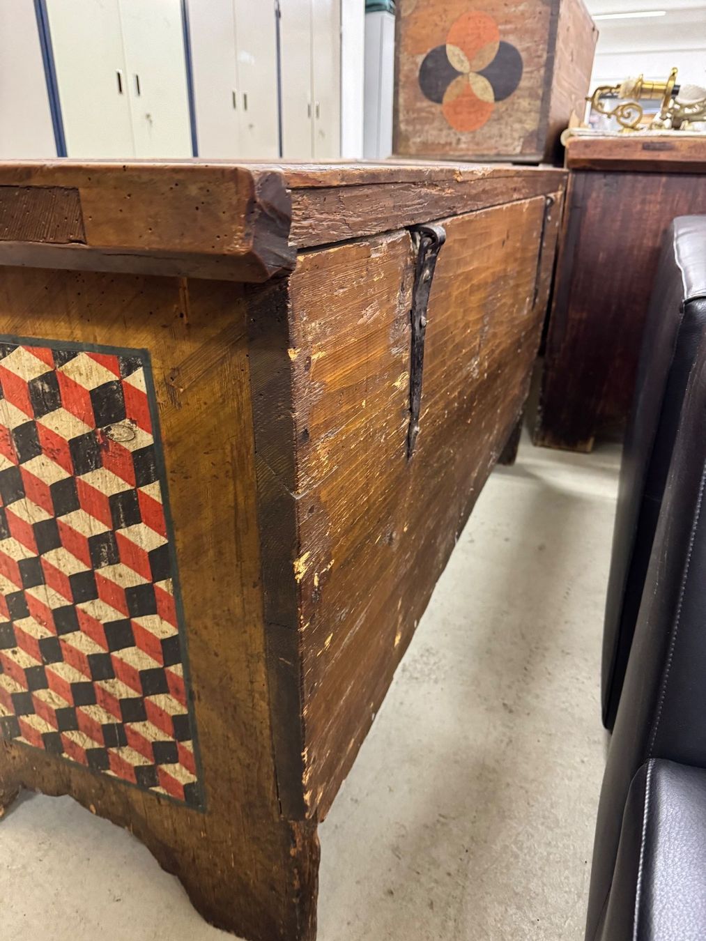 Cassapanche: Authentic Antique Bahut en Sapin - Year 1791 – Usato da Gsteig b. Gstaad venduto da Auctionly 6