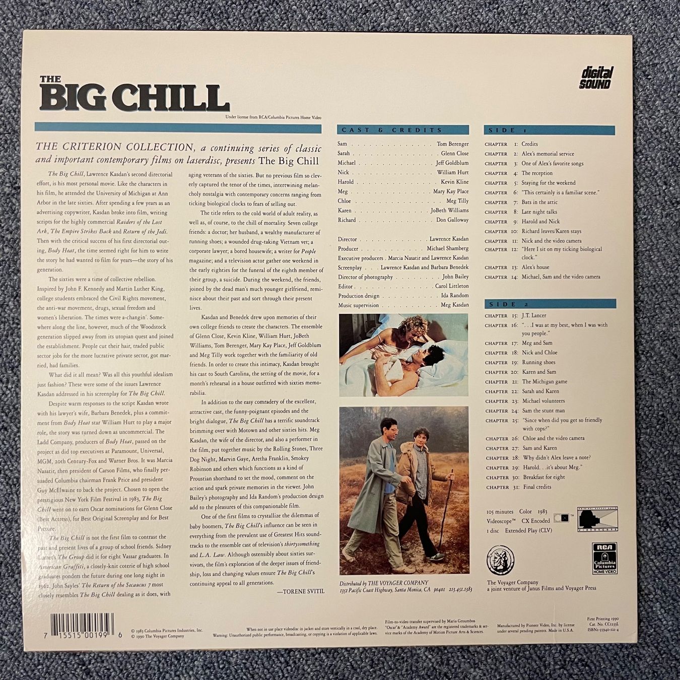 Alle DVDs: Criterion Collection: The Big Chill - LASER DISC -  Engl. – Gebraucht aus Stans von Brode 1