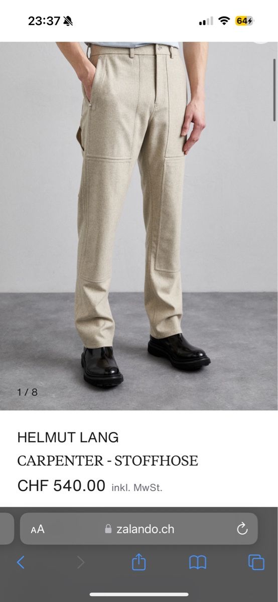 Helmut Lang Pantaloni: HELMUT LANG CARPENTER - STOFFHOSE - Orginalpreis 540.- – Nuovo e nell'imballaggio originale da Zürich venduto da luxuryoutlet1 8