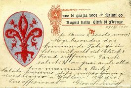 Frienze - Prägekarte + Stempel Silvester 31.12.1900