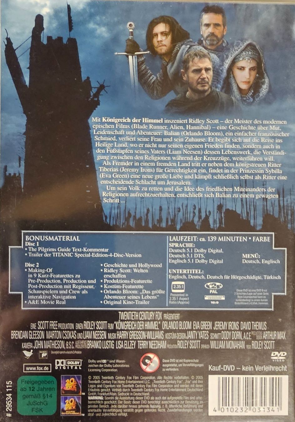 Tutti i DVDs: Königreich der Himmel – Usato da Wahlen b. Laufen venduto da Cg10 1