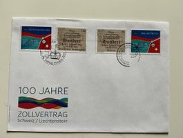100 Jahre Zollvertrag Schweiz/Liechtenstein Briefmarke 49
