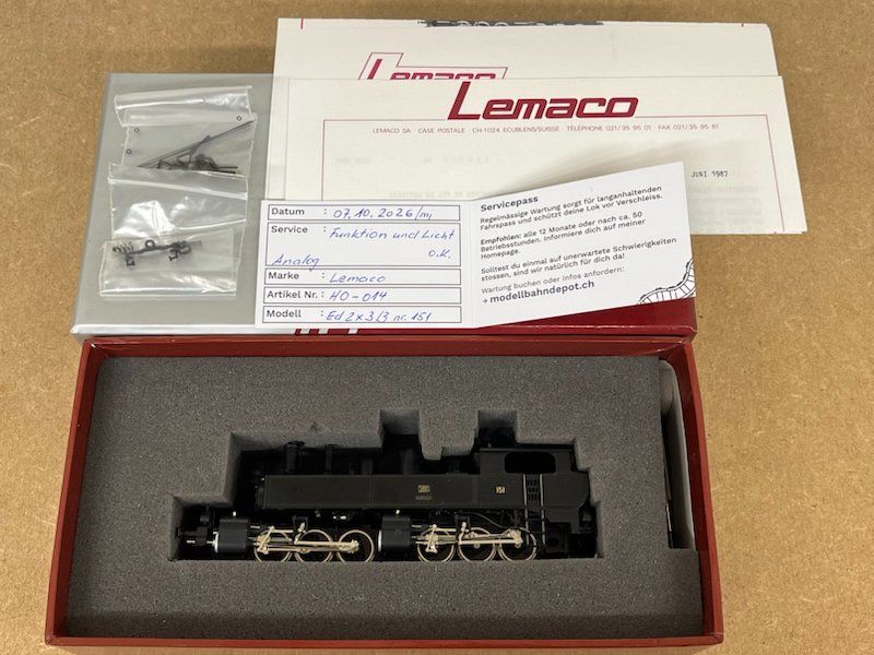 Lemaco Modelleisenbahnen: SBB Ed 2x 3/3 Dampflok Lemaco DC – Gebraucht aus Büsserach von ModellbahnDepot 6