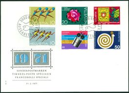 1971_FDC Sondermarken-Satz; SBK 490 - 495, ohne Adresse