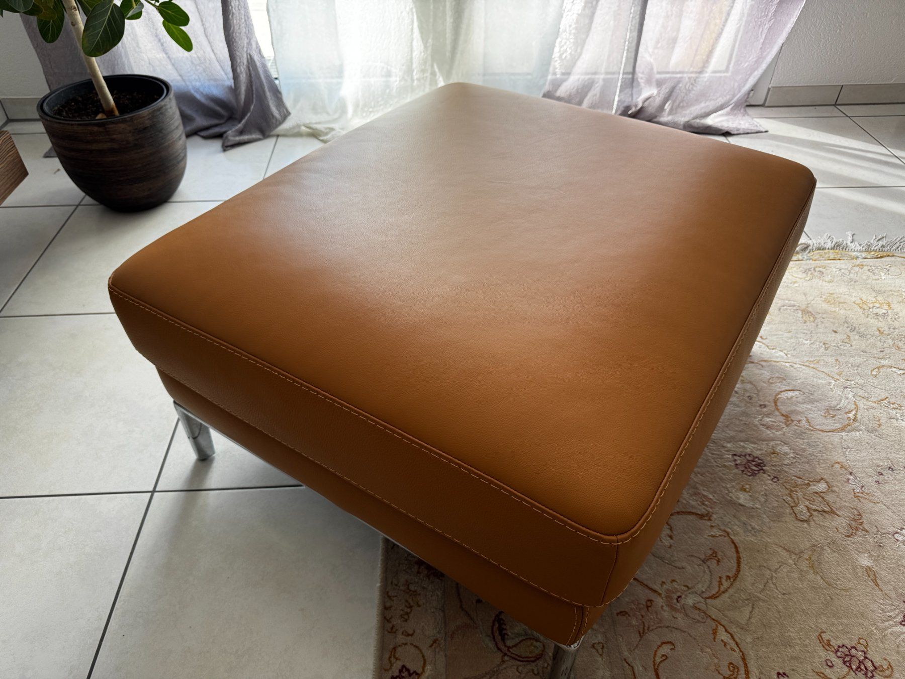 Sofas: 3-teiliges Ecksofa Echtleder Champagne – Gebraucht aus Seengen von SchragR 1