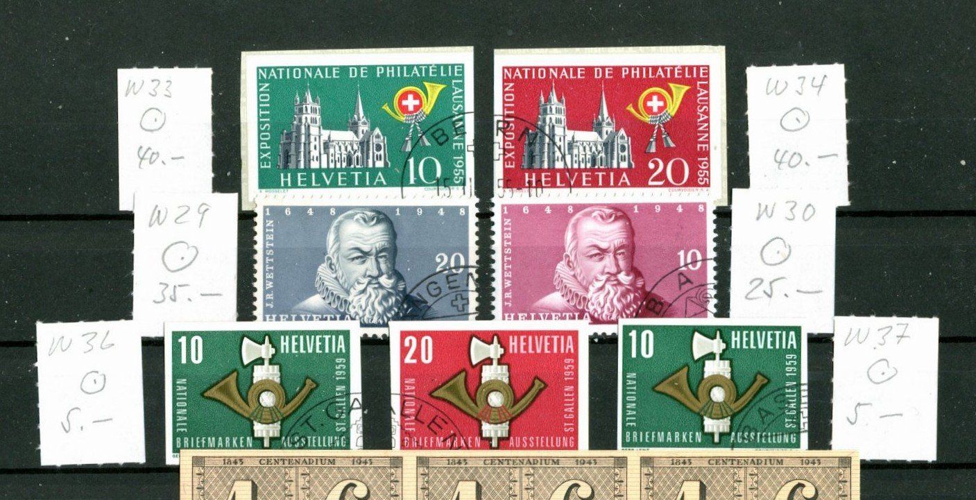 Alle Briefmarken: TOP BLOCKAUSSCHNITTE 1A GEST. - FR. 160.00 – Gebraucht aus Sarmenstorf von Tricardo 2