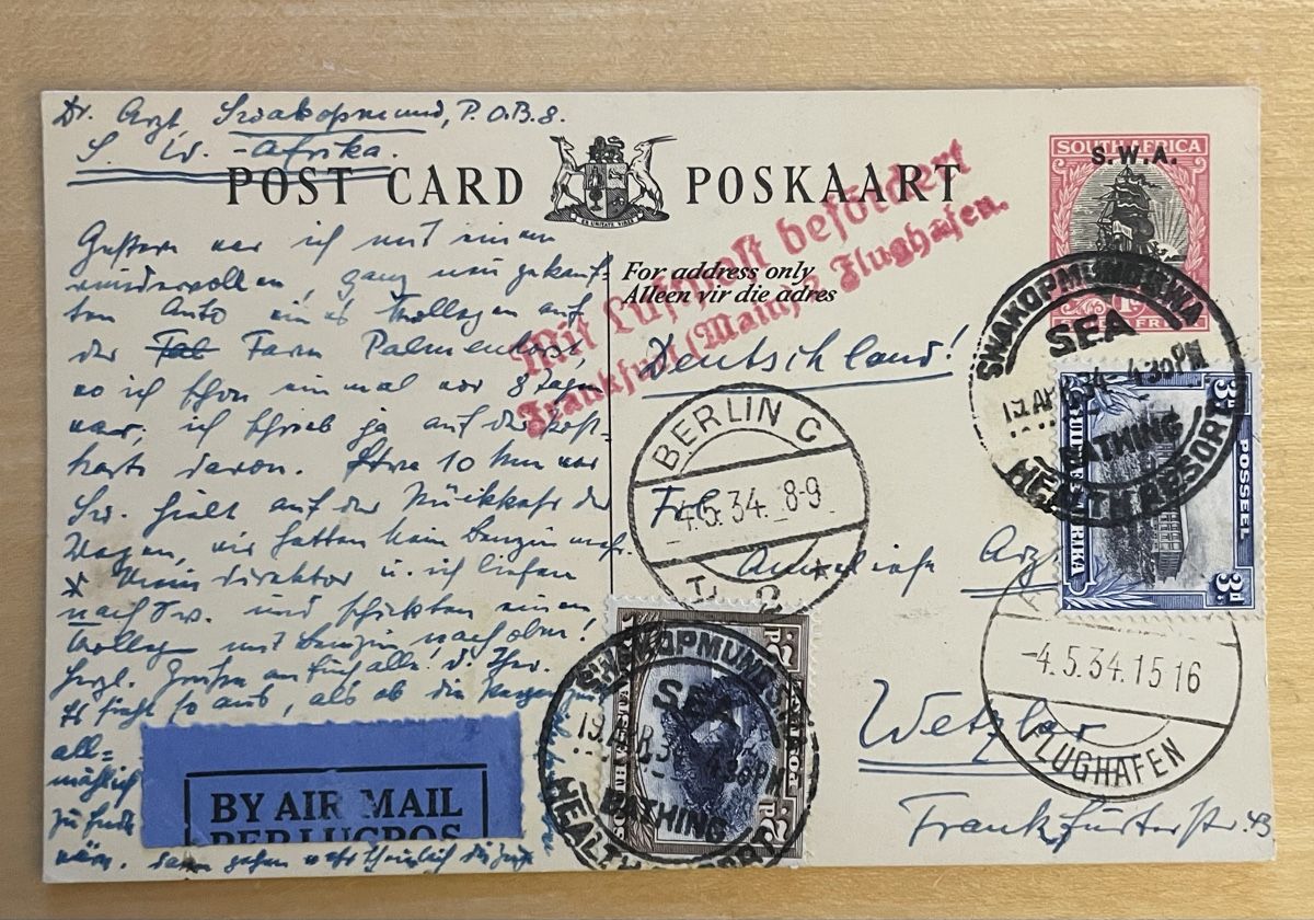 Tutti i francobolli: Südwestafrika Postkarte – Usato da Thun venduto da Thunersee2
