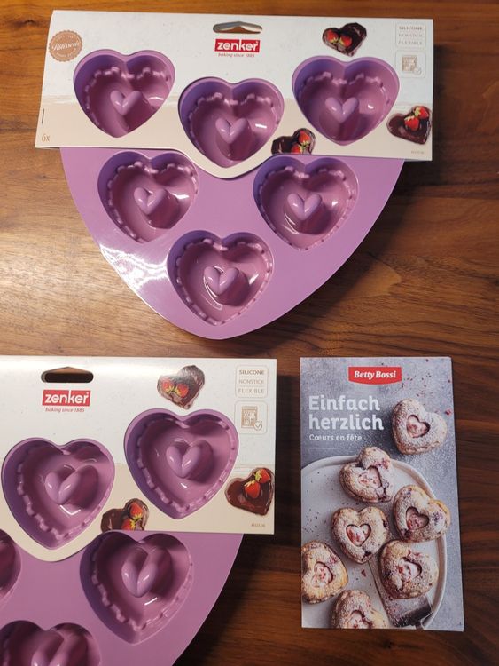 Betty Bossi, Zenker Backform gefüllte Herzen, Silikon (Neu und ...