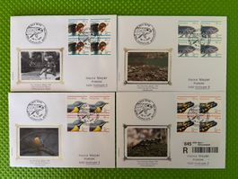 Viererblock-FDCs, Pro Juventute 1995 spezielle Illustration