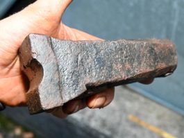 antiker geschmiedeter SPEZIAL schmiede? HAMMER kopf L 13cm