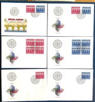 1984 Schweiz - Europa /Div. FDC Viererblock Serie und Einzel