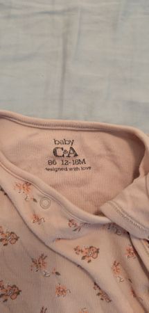 Baby Schlafanzug C&A Blumenmuster Grösse 86