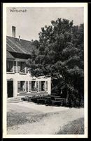 AK Roggenhausen, Gasthaus mit Gartenterrasse