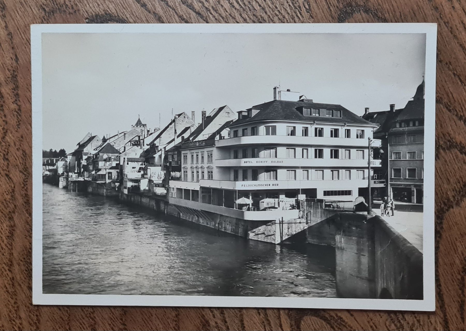 Cartoline postali: Hotel Solbad Schiff Rheinfelden 1951 – Usato da Ebikon venduto da Donar50