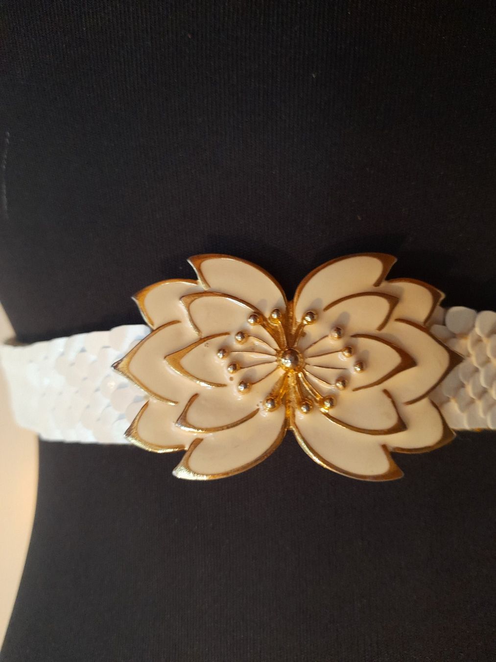 Cinture: Vintage Gürtel . Offwhite . 75cm . elastisch . – Usato da Leuggelbach venduto da schmetterlings-fee 1