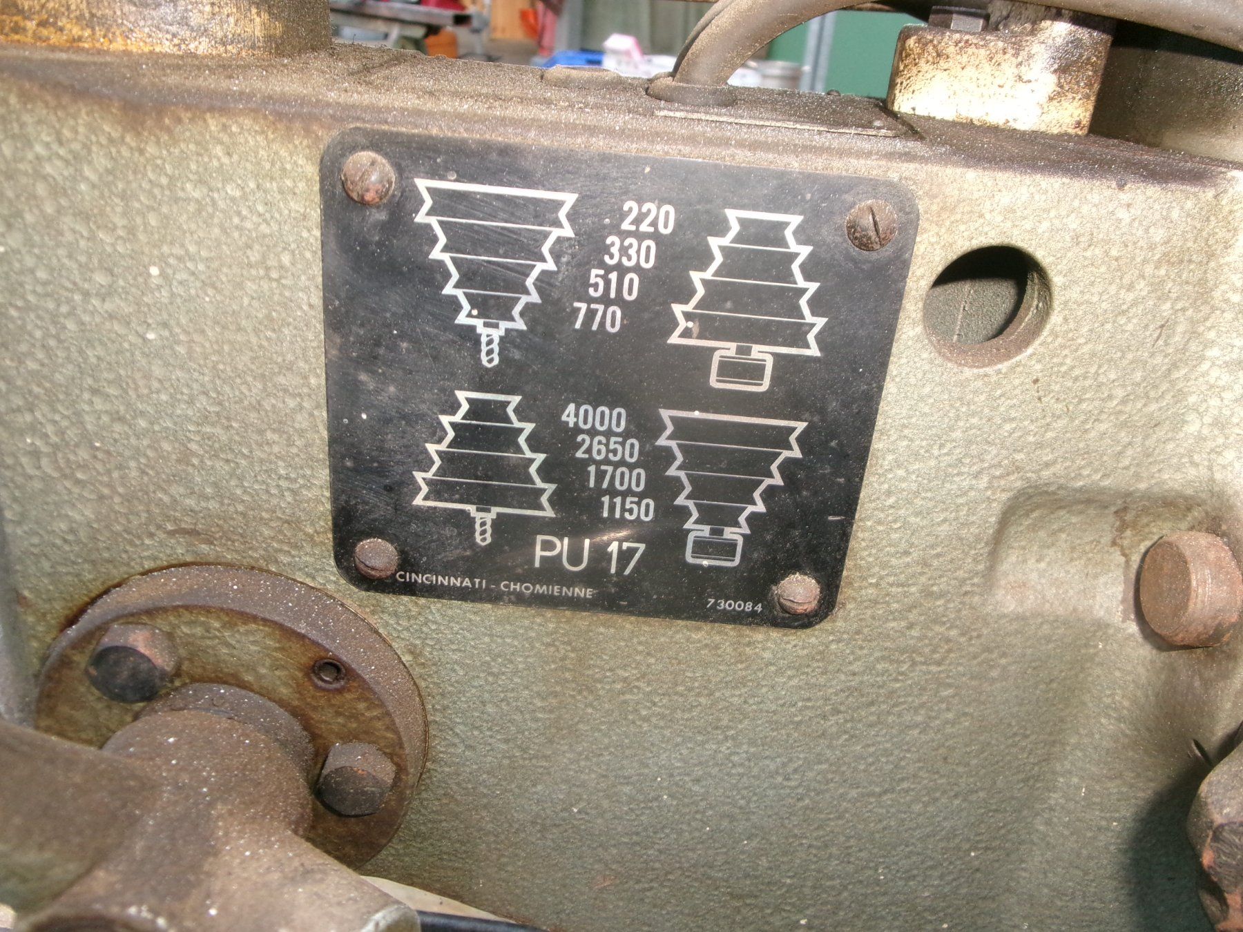 Trapani: Bohrmaschine Cincinnati Typ PF  380V   MK 1 – Usato da Eschenbach SG venduto da GM-29 4